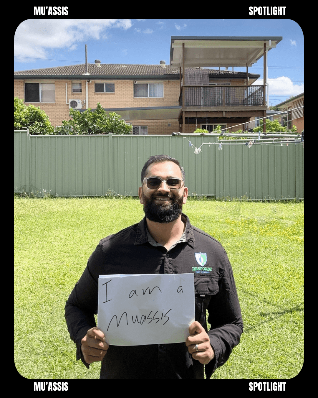 Br. Aqueel on site for a Response Pest Control job